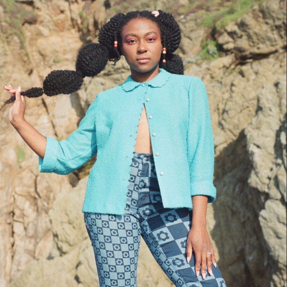 Leslie Fay | Vintage Boucle Blazer in Vibrant Blue